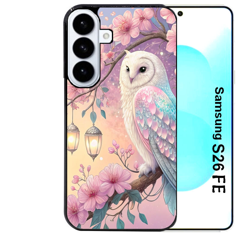 Coque pour Galaxy S26 et PLUS ULTRA FE chouette cerisier