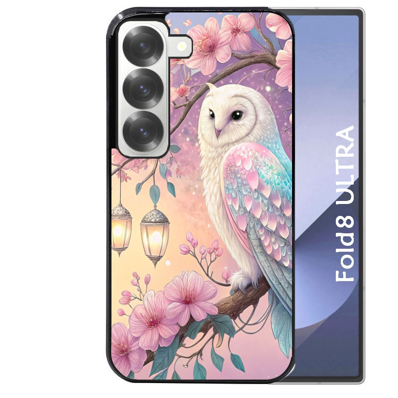 Coque pour Z FOLD 8 ULTRA chouette cerisier