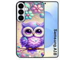 Coque pour Galaxy A08 A18 A28 A38 A58 chouette violette