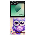Coque pour Z FLIP 6 7 8 chouette violette