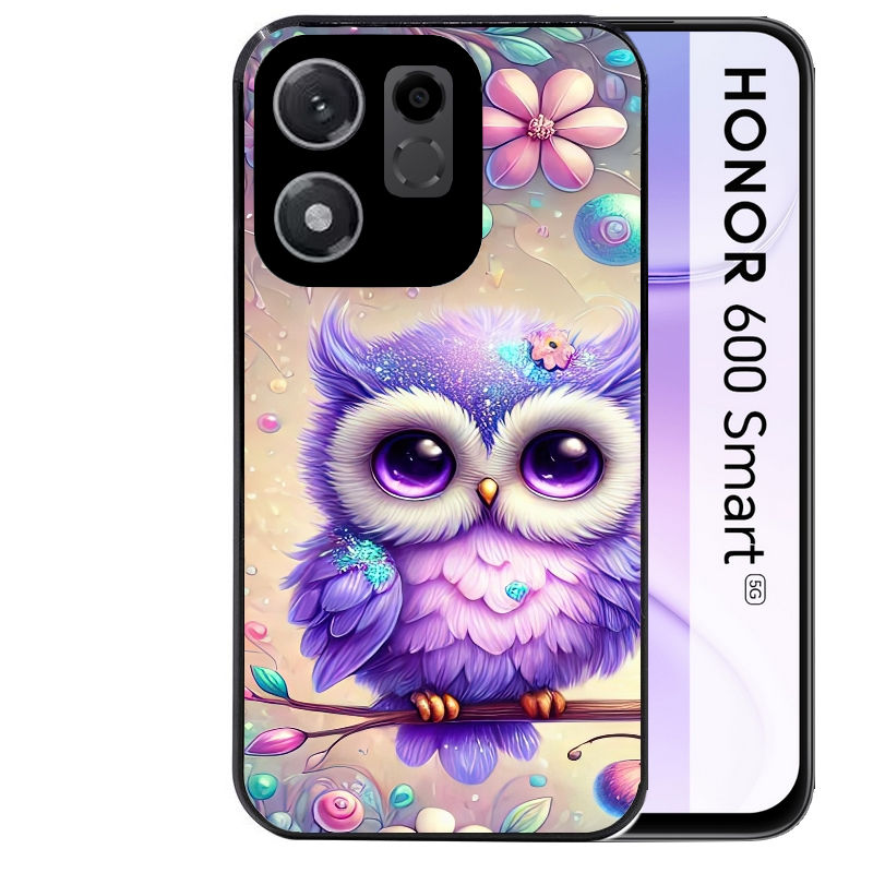 Coque pour Honor 600 SMART chouette violette
