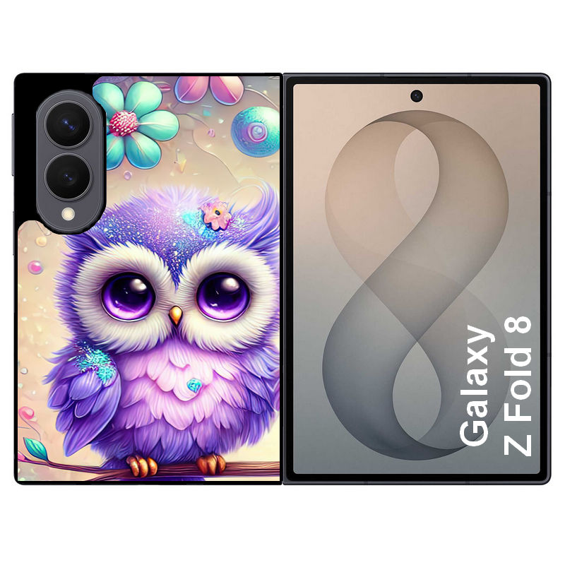 Coque pour Z FOLD 8 chouette violette