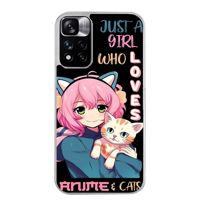 Coque taperso pour Redmi Note 11 4G PRO 5G 11S avec motif anime et chat protection antichoc personnalisée