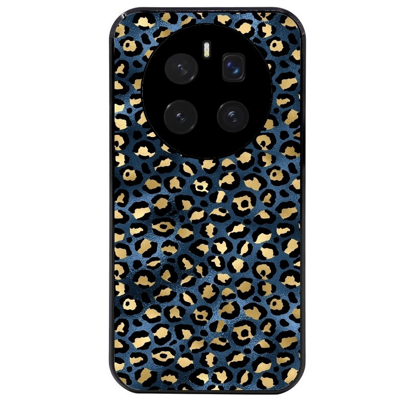 Coque noire taperso pour Magic 7 LITE et PRO avec motif leopard bleu protection antichoc personnalisée