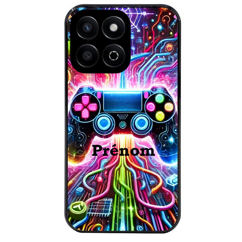 Coque noire taperso pour Honor X6B X5C X5C PLUS avec motif gamer electro personnalisee protection antichoc personnalisée
