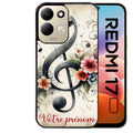 Coque pour Redmi 17 et 17C 4G 5G personnalisée musique cle sol