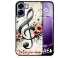 Coque pour Oppo A6 A6 A6K personnalisée musique cle sol