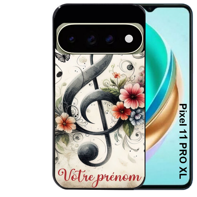 Coque pour Pixel 10 / 11 / PRO / XL personnalisée musique cle sol