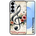 Coque pour Galaxy A08 A18 A28 A38 A58 personnalisée musique cle sol
