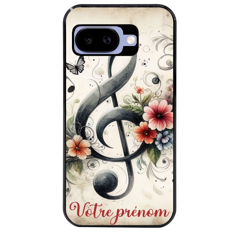 Coque pour Pixel 8A 9A 10A personnalisée musique cle sol