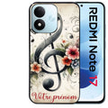 Coque pour Redmi Note 17 et PRO 4G 5G Max personnalisée musique cle sol