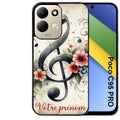 Coque pour POCO C95 PRO personnalisée musique cle sol