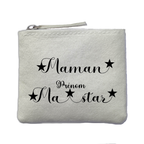 Chaussettes personnalisée paillettes argent motif maman star