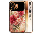 Coque noire taperso pour Honor 600 et 600 PRO avec motif coeur et fleur personnalisee protection antichoc personnalisée