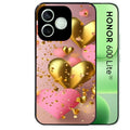 Coque noire pour Honor 600 LITE avec motif coeur rose protection antichoc personnalisée