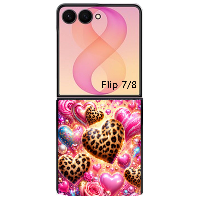 Coque pour Z FLIP 6 7 8 coeur candy