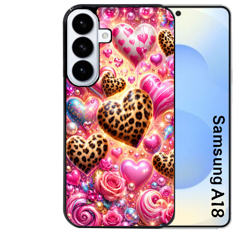 Coque pour Galaxy A08 A18 A28 A38 A58 coeur candy