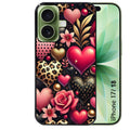Coque pour Iphone 18 / PRO / PRO MAX / 18E coeur et leopard