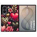 Coque pour Z FOLD 8 coeur et leopard