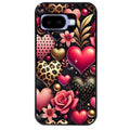 Coque pour Pixel 8A 9A 10A coeur et leopard