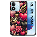 Coque pour Redmi Note 17 et PRO 4G 5G Max coeur et leopard