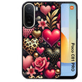 Coque pour POCO C81 PRO coeur et leopard