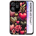 Coque pour Honor 600 SMART coeur et leopard