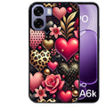 Coque pour Oppo A6 A6 A6K coeur et leopard