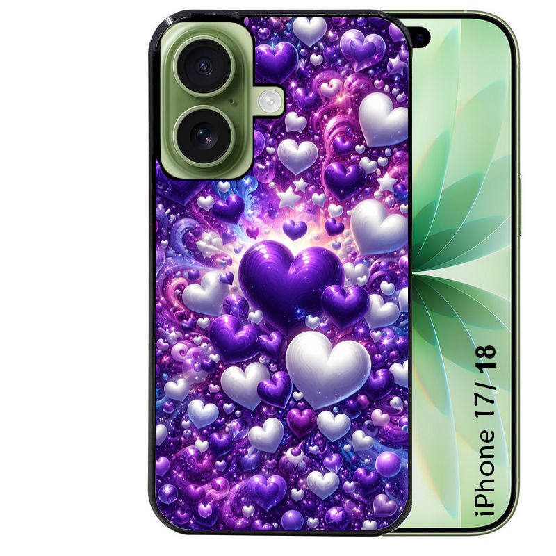 Coque pour Iphone 18 / PRO / PRO MAX / 18E coeur violet