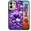 Coque pour Redmi 17 et 17C 4G 5G coeur violet