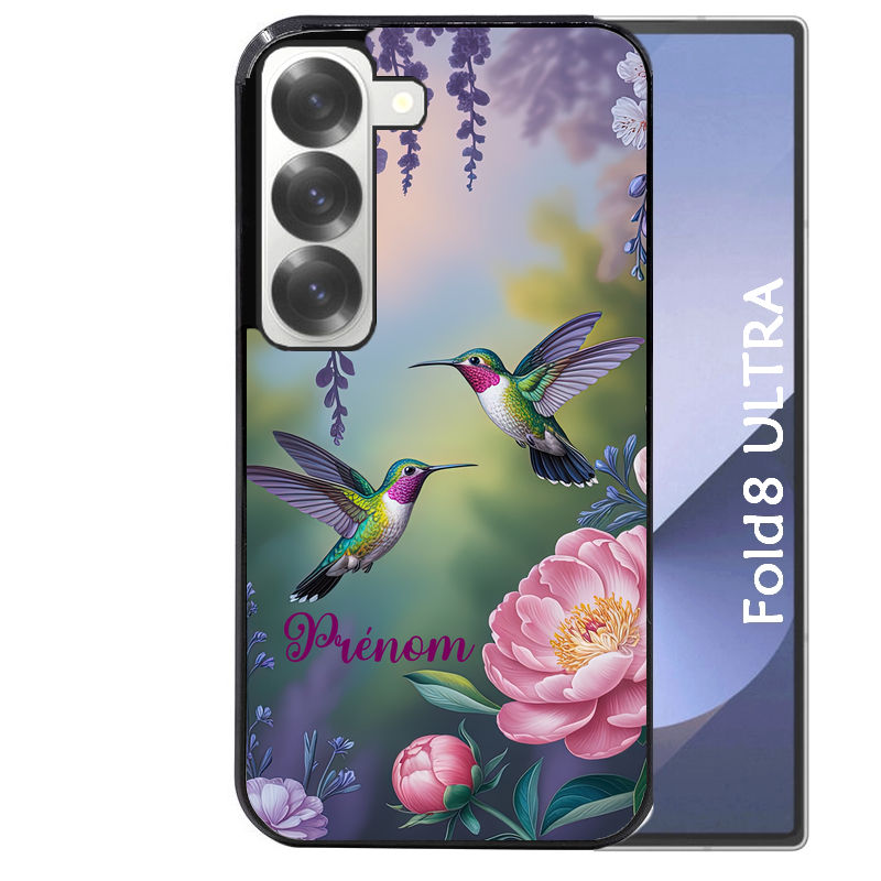 Coque pour Z FOLD 8 ULTRA personnalisée colibri couple