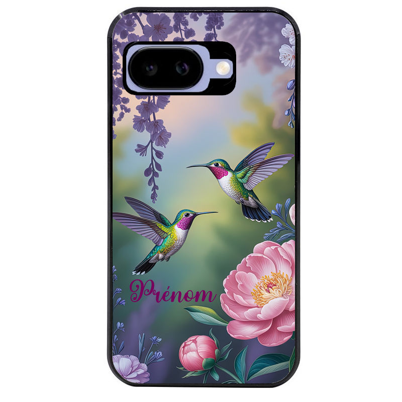 Coque pour Pixel 8A 9A 10A personnalisée colibri couple