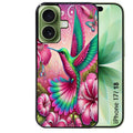 Coque pour Iphone 18 / PRO / PRO MAX / 18E colibri et fleurs