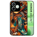 Coque noire pour Honor 600 LITE avec motif cow boy et texas automne protection antichoc personnalisée