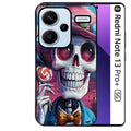 Coque noire taperso pour Redmi Note 13 PRO PLUS 5G avec motif tete de mort tag protection antichoc personnalisée