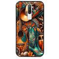 Coque noire taperso pour OPPO A5 A9 2020 avec motif cow boy et texas automne protection antichoc personnalisée