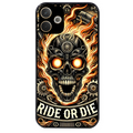 Coque noire taperso pour OPPO A5 PRO 4G et 5G avec motif tete de mort flamme protection antichoc personnalisée
