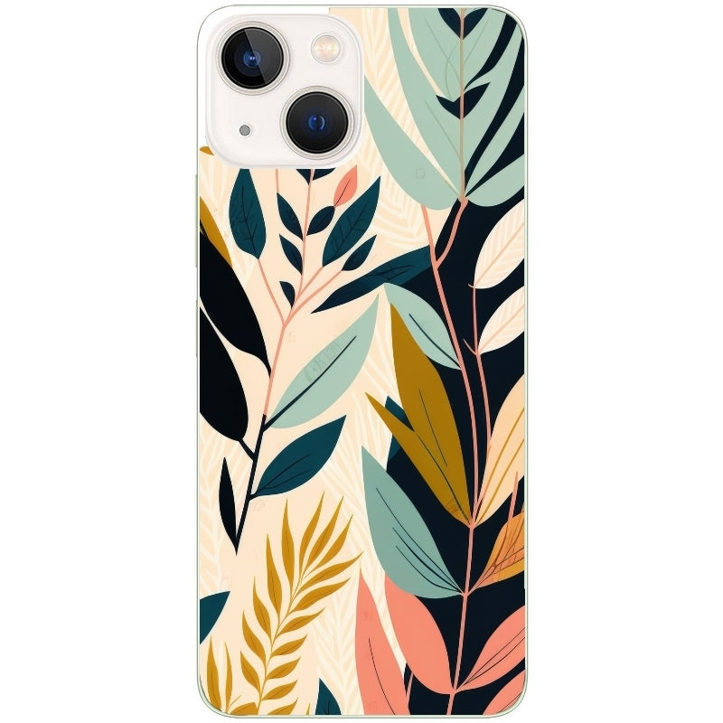 Coque taperso pour Iphone 14 et PRO PLUS PRO MAX avec motif vintage et fleur protection antichoc personnalisée