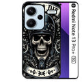 Coque noire taperso pour Redmi Note 13 PRO PLUS 5G avec motif mort motard protection antichoc personnalisée