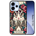 Coque noire taperso pour OPPO Reno 15 et F FS 5G avec motif tete de mort lovers protection antichoc personnalisée