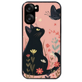 Coque noire taperso pour OnePlus Nord CE5 avec motif chat papillon 2 protection antichoc personnalisée