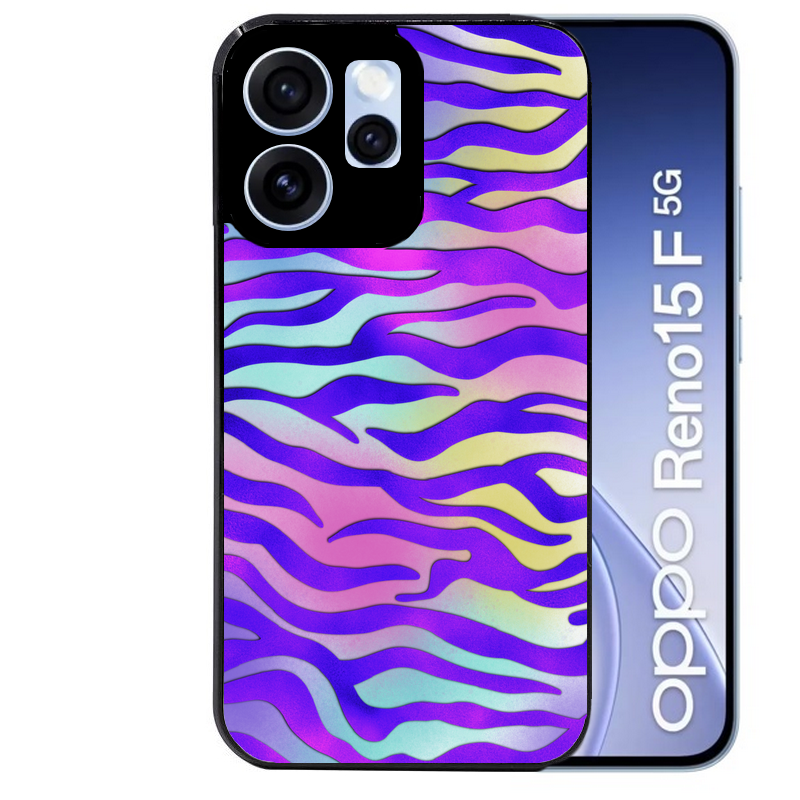 Coque noire taperso pour OPPO Reno 15 et F FS 5G avec motif zebre color protection antichoc personnalisée
