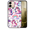 Coque noire taperso pour OPPO A6 A6X 4G et 5G avec motif licorne arc en ciel protection antichoc personnalisée