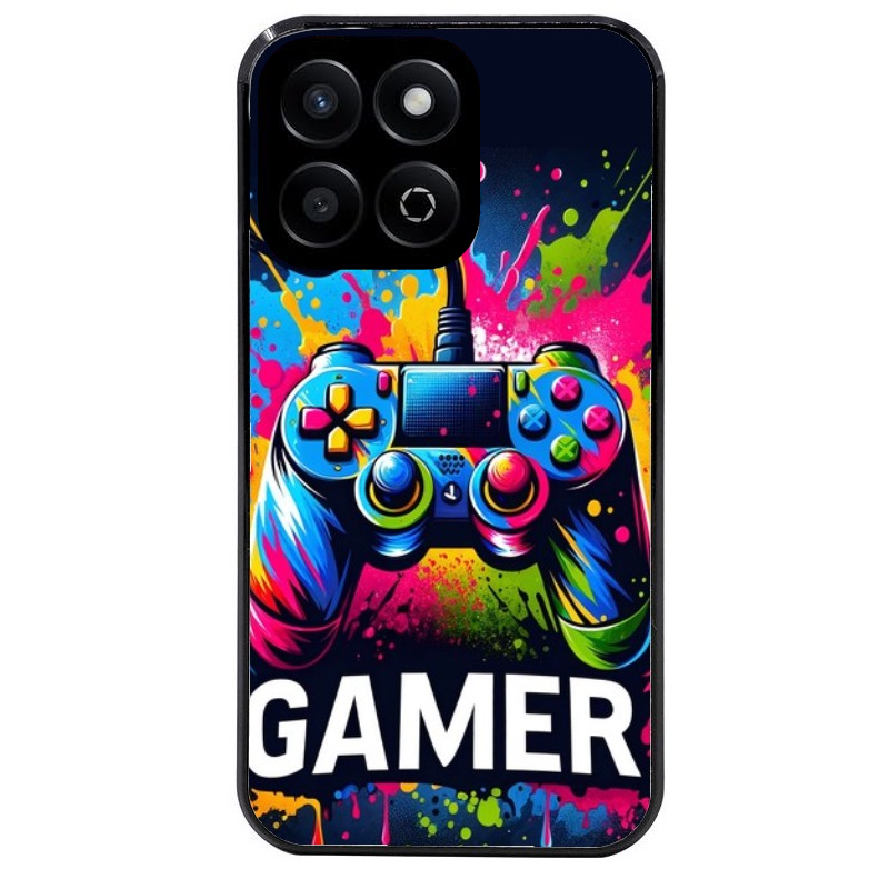 Coque noire taperso pour Honor 70 LITE 90 et LITE avec motif gamer protection antichoc personnalisée