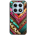 Coque noire taperso pour POCO M8 5G et PRO 5G avec motif chevron texas protection antichoc personnalisée