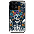Coque noire taperso pour Honor 70 LITE 90 et LITE avec motif tete de mort drama queen protection antichoc personnalisée