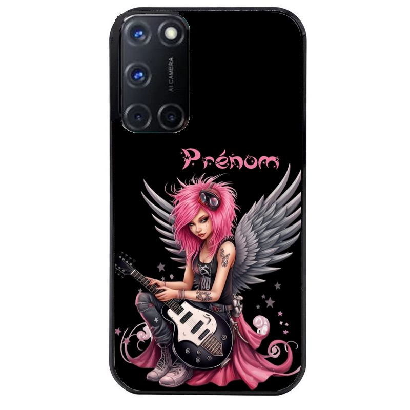 Coque noire taperso pour OPPO A72 4G avec motif fee rock personnalisee protection antichoc personnalisée