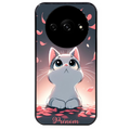 Coque noire taperso pour Redmi A3 avec motif chat anime avec votre prenom protection antichoc personnalisée