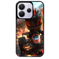 Coque noire taperso pour Redmi Note 14 et PRO PLUS 4G 5G avec motif karting f1 personnalisee protection antichoc personnalisée