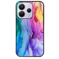 Coque noire taperso pour Redmi Note 14 et PRO PLUS 4G 5G avec motif marbre tie dye protection antichoc personnalisée